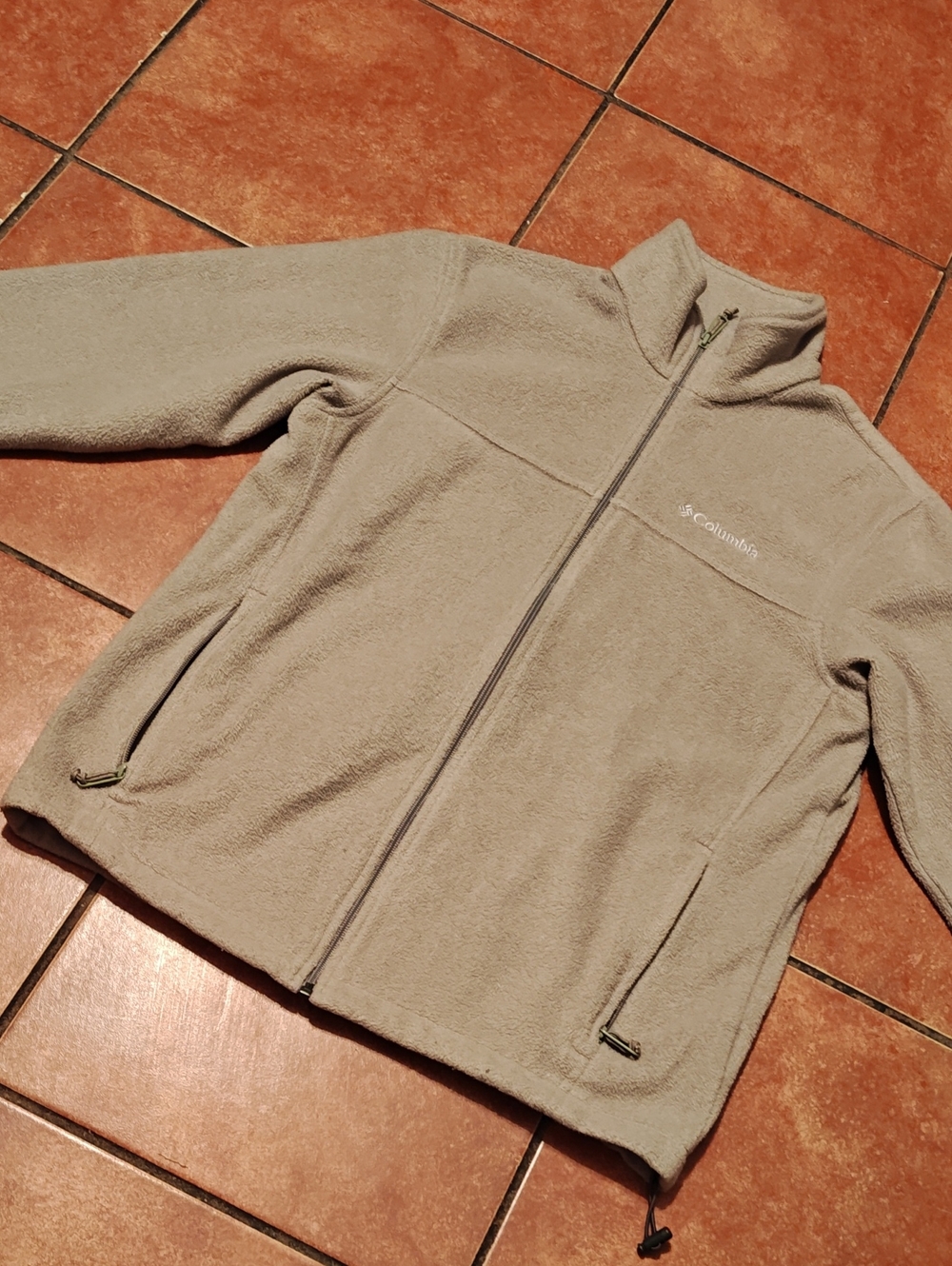 Columbia Men's Light Gray Full-Zip Fleece Jacket